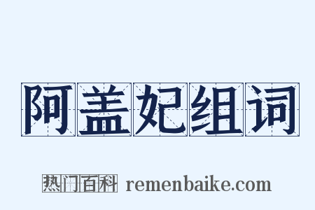 阿盖妃组词是什么意思的图片